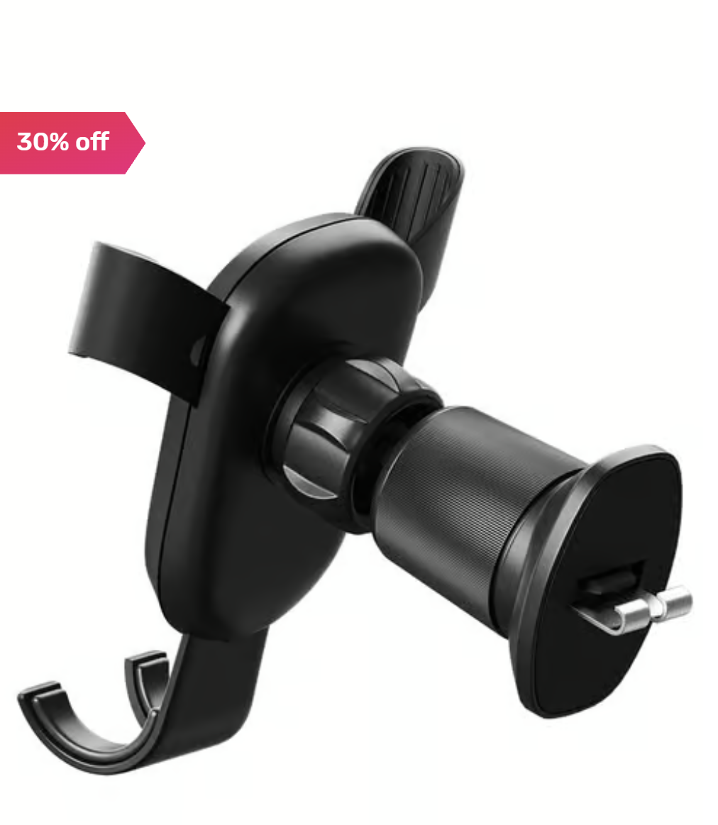 Powerup Air Vent Car Mount With 360¿ Rotation, Phone Holders Car Mount Stand - Black