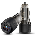 Car Power View Plus Dual Port 55.5W Car Charger | Transparent Design | 33W Type-C PD | 22.5W USB-A