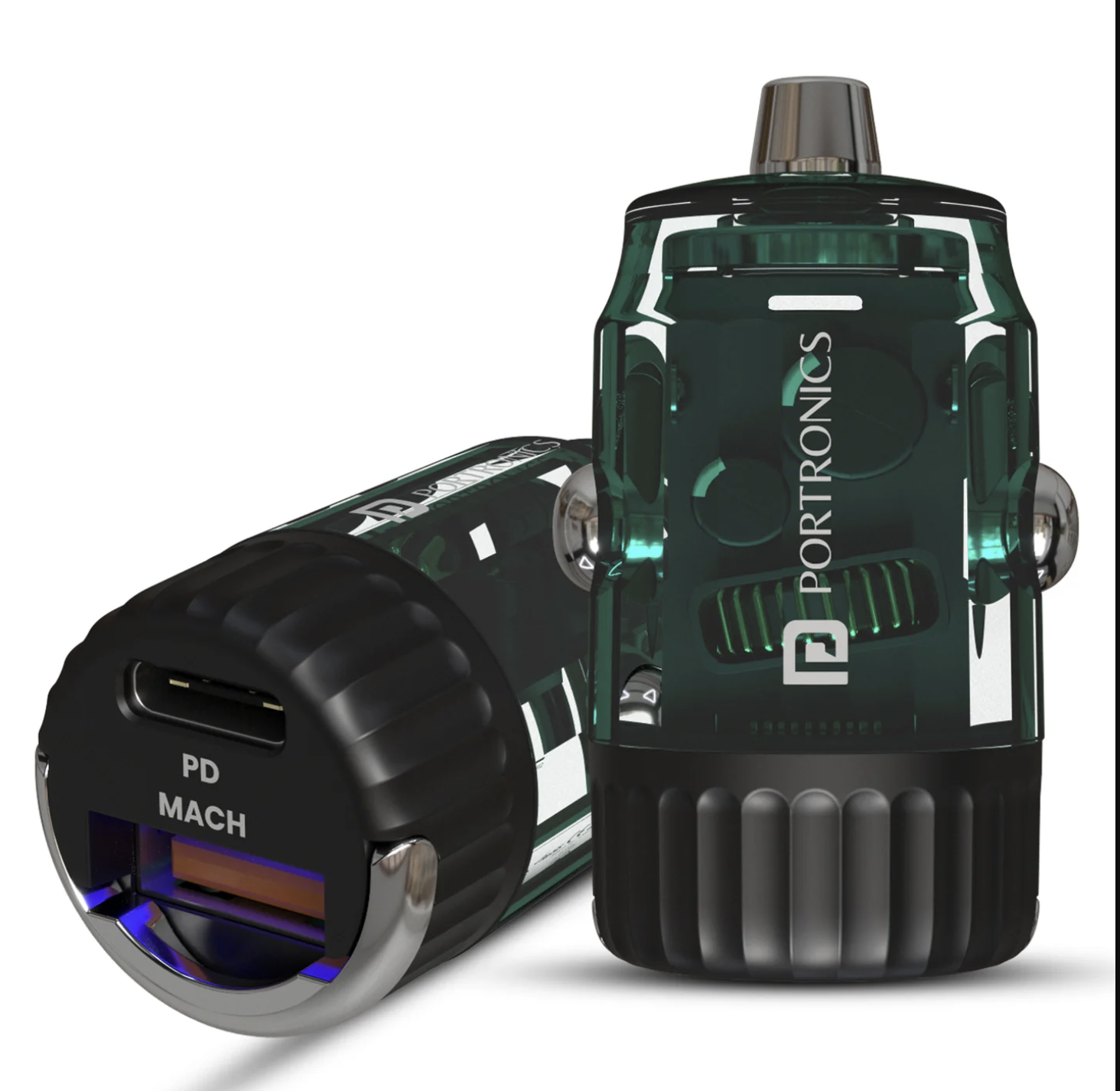 Car Power View 36W Type-C PD | 18W USB | Metal Pull Handle | Transparent Casing