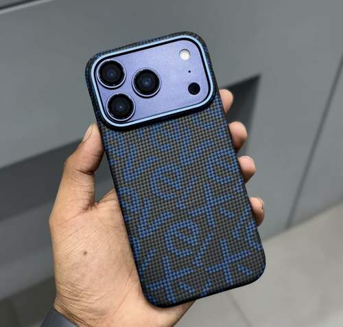 iphone 17 pro and 17 pro max X LEVEL Blue Carbon Case wth Magsafe