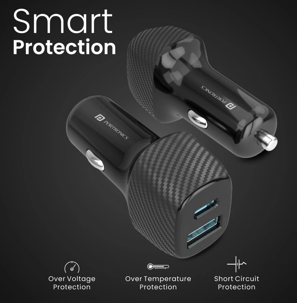 Car Power 6 Dual Output | Type-C PD | USB Port | 51 Watts
