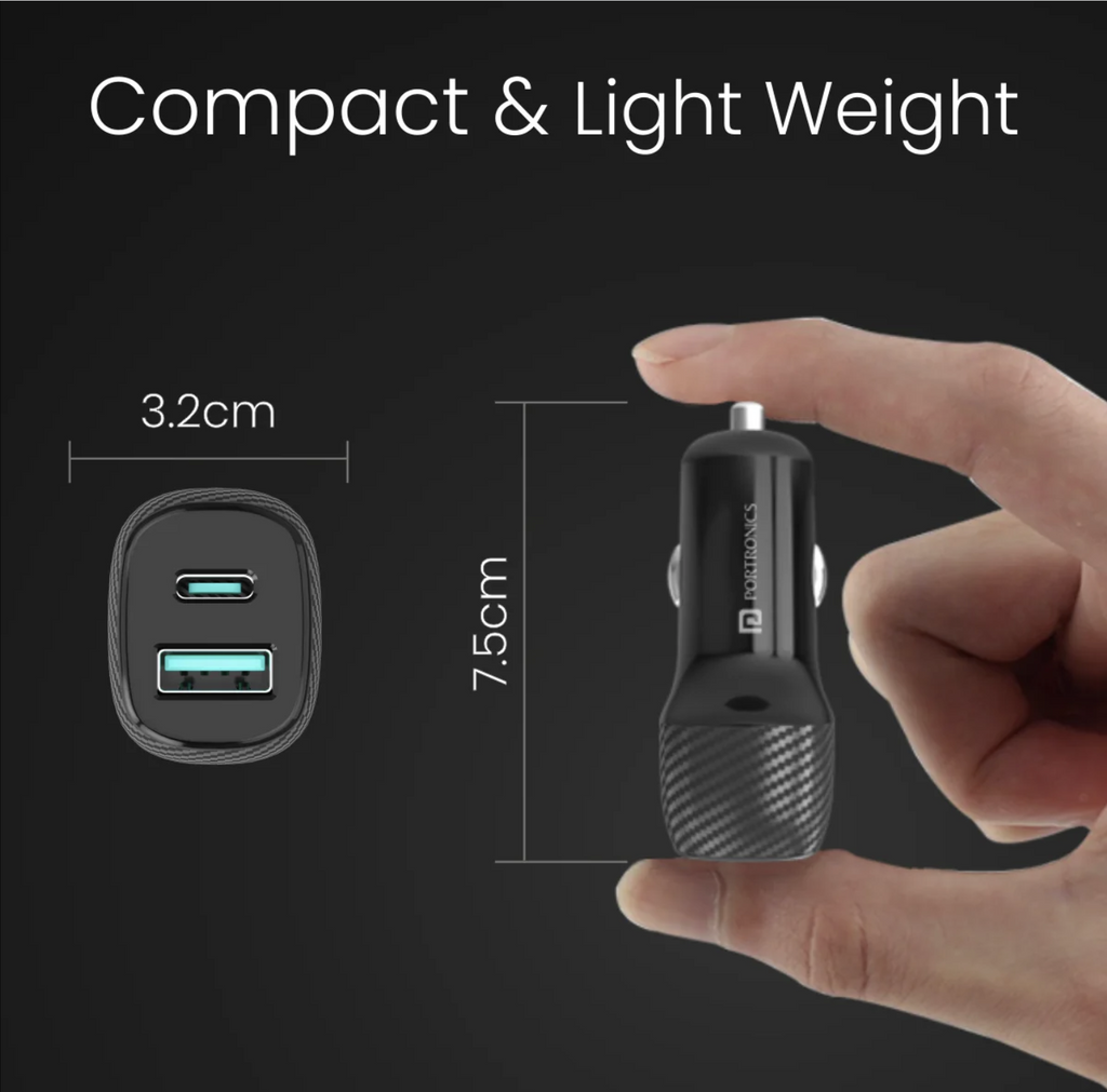 Car Power 6 Dual Output | Type-C PD | USB Port | 51 Watts