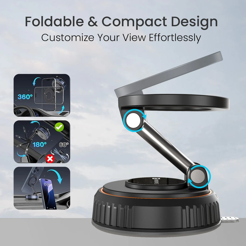 Hold Y 360° car mobile holder  Adjustable Viewing Angles| Foldable Design | Powerful Magnet| Universal Compatibility