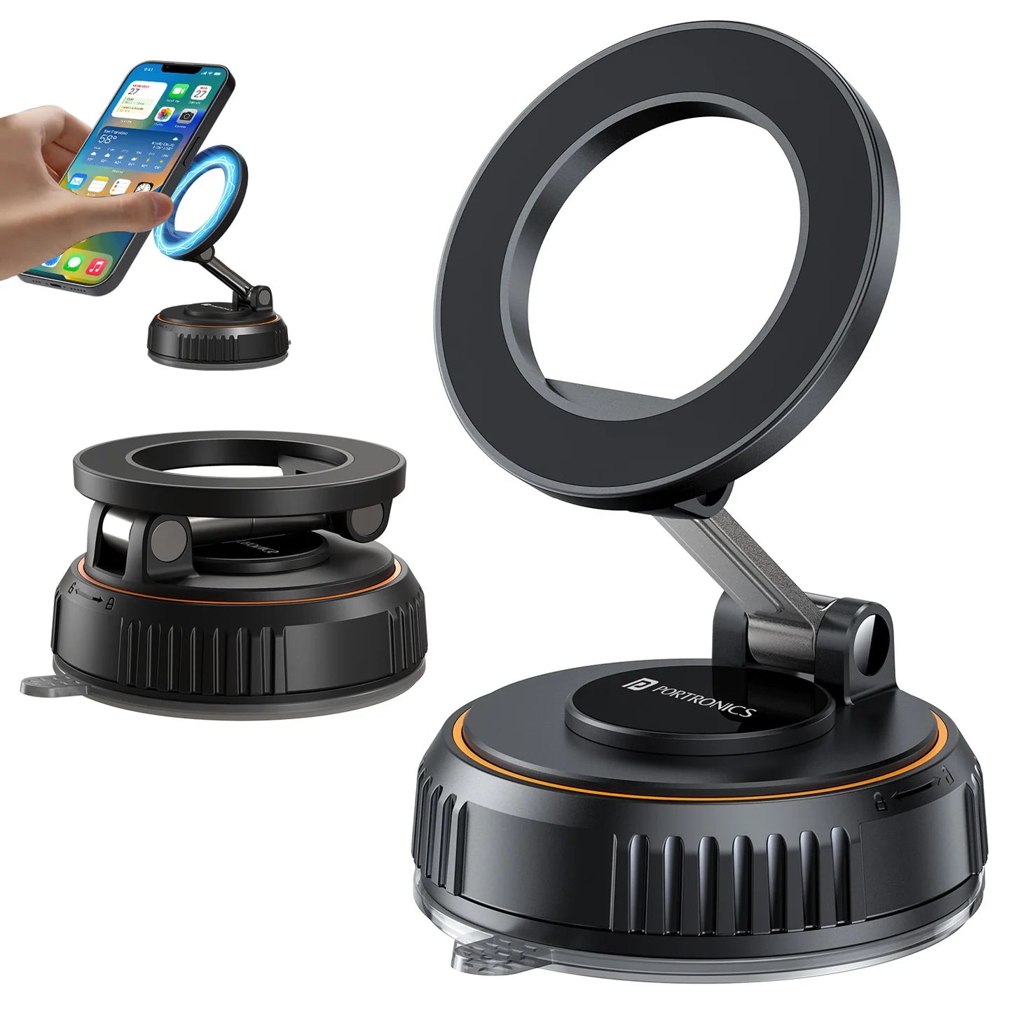 Hold Y 360° car mobile holder  Adjustable Viewing Angles| Foldable Design | Powerful Magnet| Universal Compatibility
