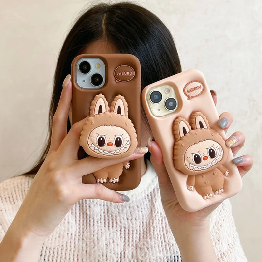 Silicone Girlish Cartoon Mobile Back Cover, Apple & Android